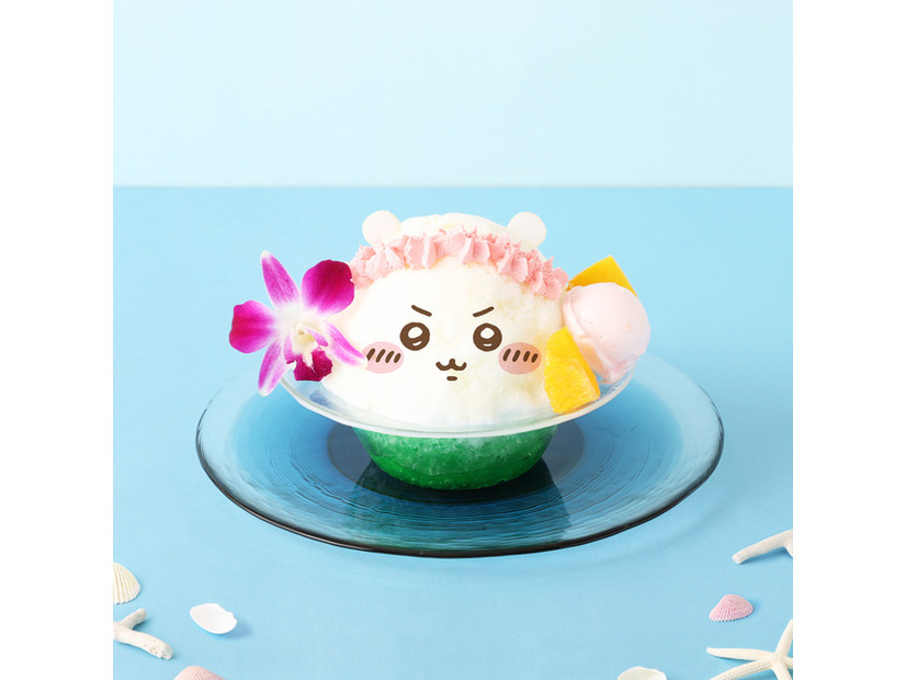 ちいかわのピーチかき氷　1,870円税込 ©nagano ️©ナガノ / 2026「映画ちいかわ」製作委員会