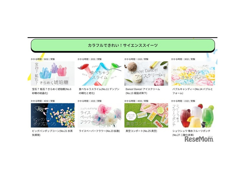 カラフルできれい！サイエンススイーツ