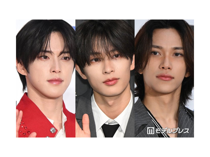 （左から）河野純喜、RYOGA（飯塚亮賀）、池崎理人（C）モデルプレス