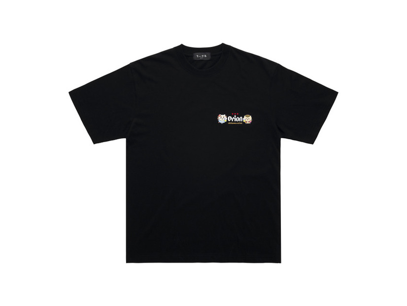 ちいかわ×オリオンビール シーサーのおみやげやさん Tシャツ ブラック_カンパ～イ／©Orion ©nagano ©nagano / chiikawa committee