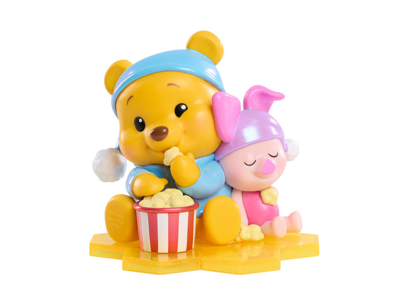 ピグレットとポップコーン（レア）「ディズニー」トレーディング・フィギュア　くまのプーさん／ハニー・クルー