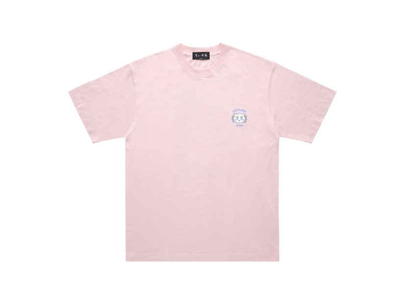 ちいかわ×オリオンビール シーサーのおみやげやさん Tシャツ ライトピンク_SHISA／©nagano©Uema©Orion