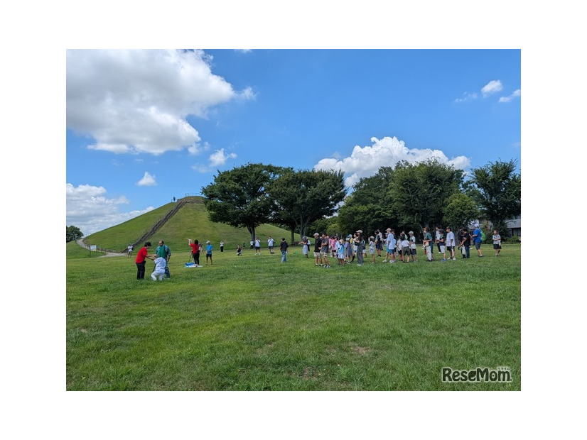 打ち上げ会場の永田公園
