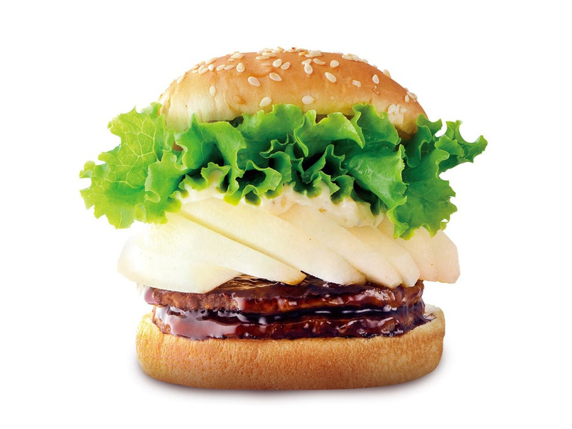 2年ぶりに復活した「梨のダブルてりやきバーガー」（提供画像）
