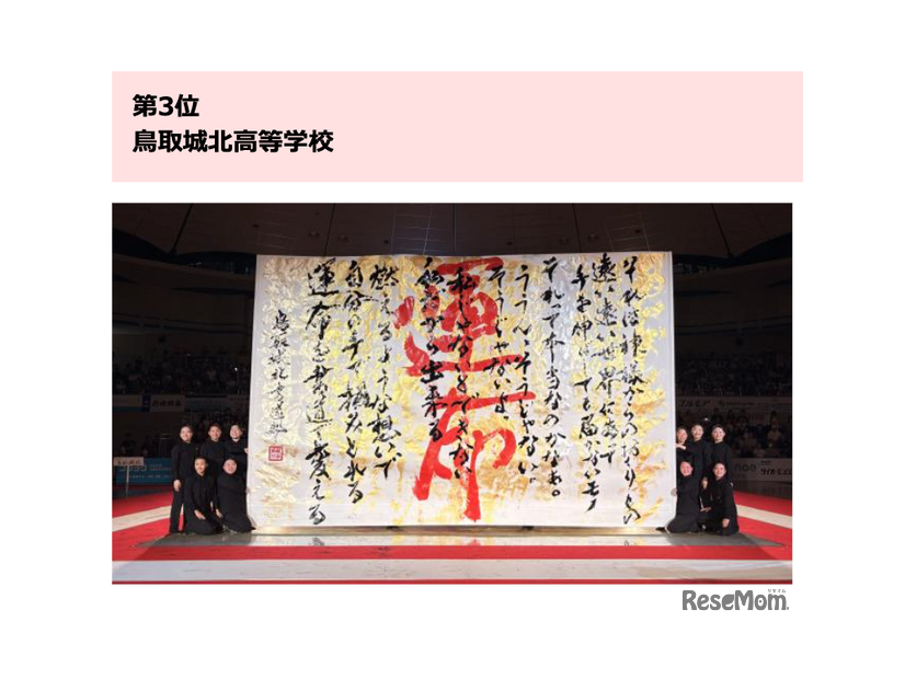第3位：鳥取城北高等学校
