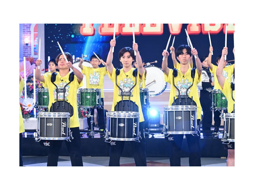 京本大我ら「ドラムライン＆アニメソングパフォーマンス」の様子（C）日本テレビ