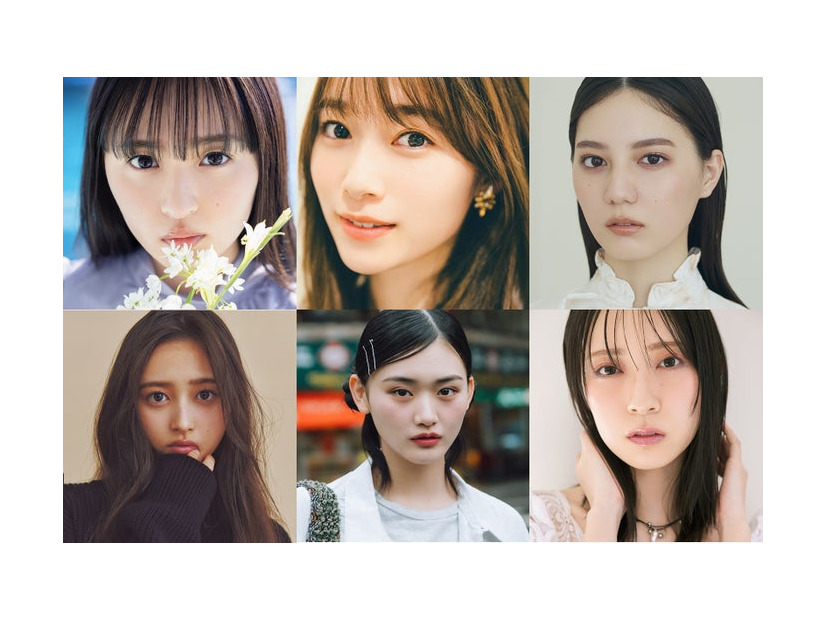 （上段左から）遠藤さくら、守屋麗奈、小坂菜緒（下段左から）井上和、山崎天、金村美玖（提供写真）