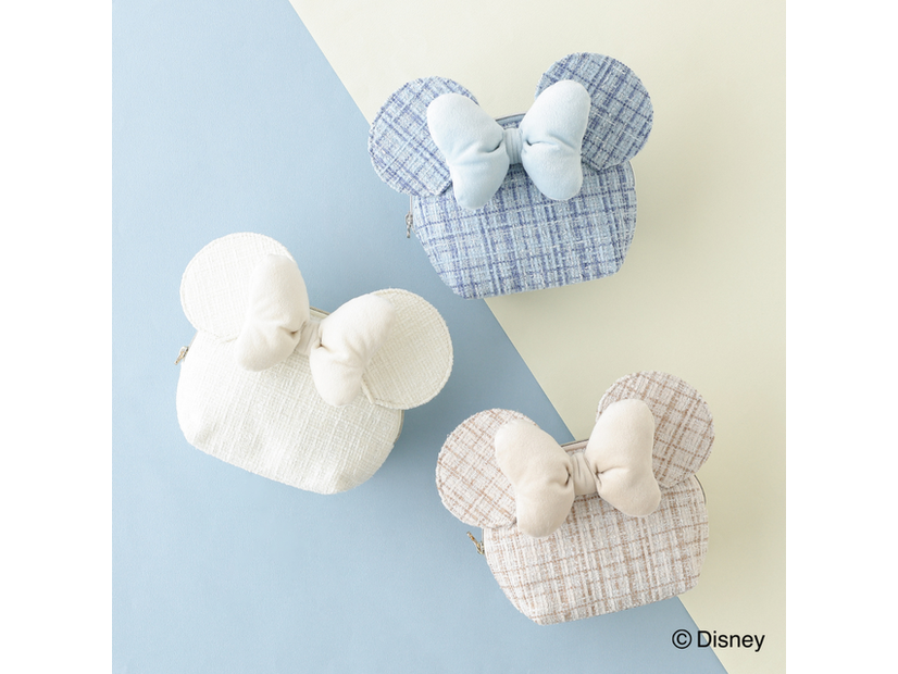 ディズニー ミニーフェイス ポーチ各 3,000 円／© Disney