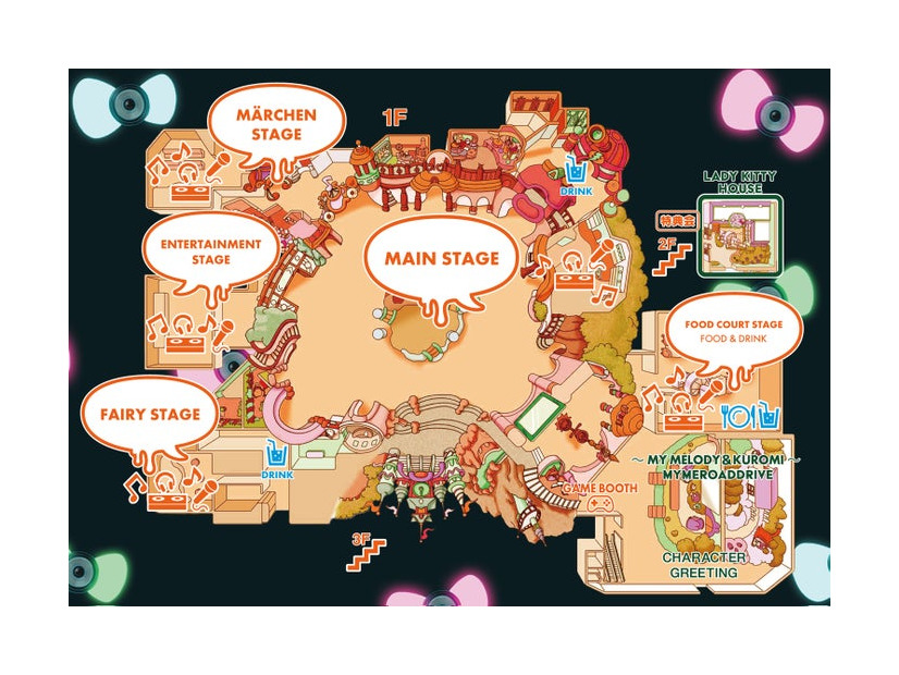館内の会場MAP（C）2026 SANRIO CO., LTD. TOKYO, JAPAN 著作 株式会社サンリオ