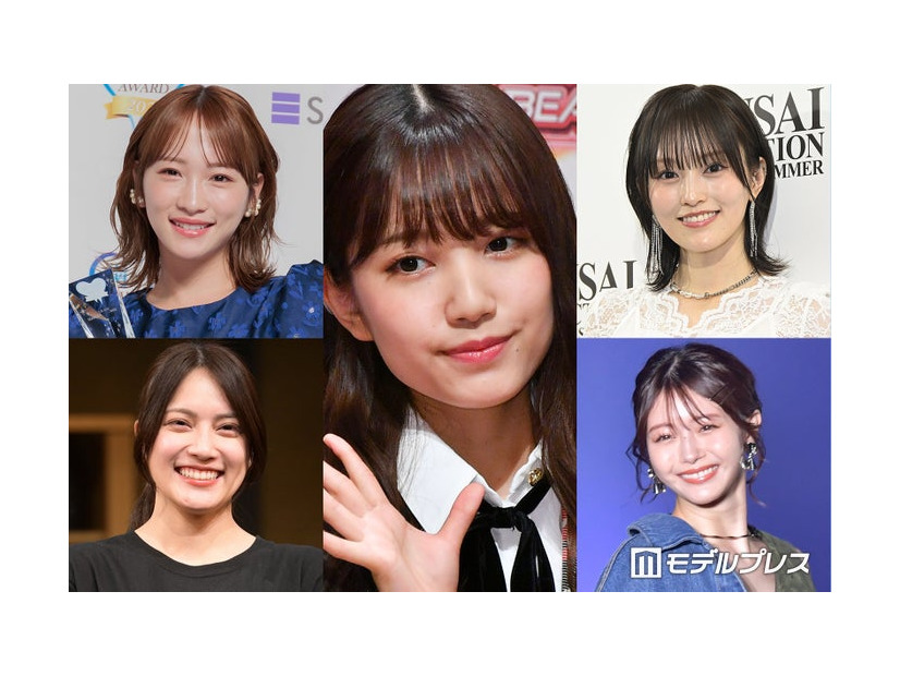 （上段左上より）川栄李奈、加藤玲奈、山本彩、市川美織、入山杏奈 （C）モデルプレス