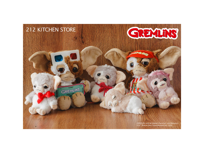 （左から）マスコット 各￥2,420 / NICIギズモ ぬいぐるみ 25cm 各￥6,490212 KITCHEN STORE 【GREMLINS】コレクション2026