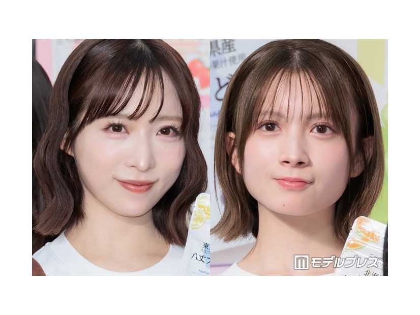 記者会見に出席した小栗有以、水島美結（C）モデルプレス
