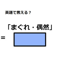 英語で「まぐれ・偶然」はなんて言う？