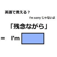 英語で「残念ながら」はなんて言う？