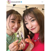 元モー娘。保田圭、石川梨華とパシャリ！笑顔SHOTに「母をしながら輝き続けててすごい」「めちゃめちゃ綺麗」の声