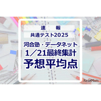 【共通テスト2025】予想平均点（1/21速報・最終）文系6教科620点・理系6教科633点…河合塾・データネット