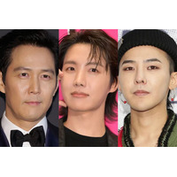 「イカゲーム」イ・ジョンジェ、BIGBANG・G-DRAGON＆BTS・J-HOPEとの3ショット公開「後輩感が可愛い」の声