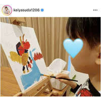保田圭、息子とお絵描きタイム！完成した絵画にファン驚き「プロの方の絵かと」「上手すぎる…！！」