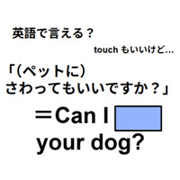 英語でどう言う？「(ペットに)さわってもいいですか？」