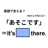 英語で「あそこです」はなんて言う？