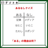 あるなしクイズです！「記事にあってメディアにない。はとこにあっていとこにはない」あるの共通点はなんでしょう【難易度LV２.・甘口】