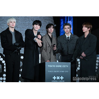 TOMORROW X TOGETHER、東京ドームシティ点灯式に5人で登壇