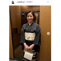 前田愛、松本潤＆長男・中村勘太郎の背比べショット公開「大きくなってる」「伸び盛りですね」の声