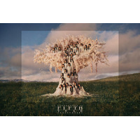 櫻坂46、“MUFGスタジアム（国立競技場）開催”5周年記念ライブキービジュ解禁 桜の木囲うメンバー32人で構成【5th YEAR ANNIVERSARY LIVE】