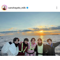 佐野勇斗、M!LKメンバーと見た初日の出SHOTにファン感動「最高のグループ」「5人の絆に涙」