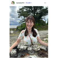 元NHK沖縄キャスター・竹中知華アナ、胸元に“食い込む”ニットワンピ姿「迫力凄い」「ドキドキする」の声