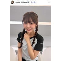 石川さゆりの姪・石川満里奈、ノースリ×大胆スリット姿で素肌チラリ「脚長すぎ」「女神のビジュアル」