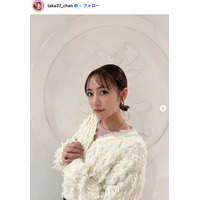 高橋みなみ「7回目の結婚記念日」夫婦ショット公開「2人ともおしゃれでお似合い」「体格差にキュン」と反響