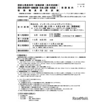 国家公務員、一般職（高卒・社会人）受験案内…6/24締切