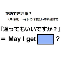 英語で「通ってもいいですか」は何て言う？