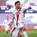 エイバル乾、6ヵ月ぶりのゴール！感情爆発でめっちゃ喜ぶ 画像