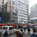 火災で北新地騒然、倒れ込む人々 画像