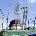 建設中の中国福建省ショウ州原発＝8月（CNS＝共同）
