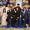 （前列左から）山田涼介、橋本環奈、福山雅治、大泉洋、山田裕貴、赤楚衛二（後列左から）長尾謙杜、坂東龍汰、今田美桜、永瀬廉、上白石萌歌、松雪泰子（C）モデルプレス