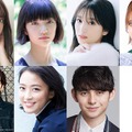 （上段左から）安斉星来、香音、小宮山莉渚、矢吹奈子、王林、村重杏奈（下段左から）もーりーしゅーと、竹内由恵、ハリー杉山（提供写真）