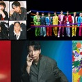 （上段左から）JO1、SixTONES、Snow Man、SEKAI NO OWARI（後列左から）10-FEET、星野源、Mrs. GREEN APPLE（提供写真）