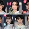 （上段左から時計回り）田中芽衣、瑛茉ジャスミン、加藤玲奈、野崎萌香、尾碕真花、野崎智子、Asaki（C）モデルプレス