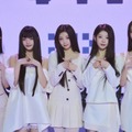 ILLIT 1st Mini Album「SUPER REAL ME」デビュー記念メディアショーケースに出席したILLIT／（左から）MINJU、IROHA、WONHEE、MOKA、YUNAH（P）＆（C）BELIFT LAB Inc.