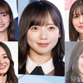 （上段左から時計回りに）影山優佳、齊藤京子、長濱ねる、渡邉美穂、潮紗理菜（C）モデルプレス