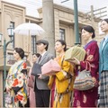 桜井ユキ、土居志央梨、伊藤沙莉、平岩紙、ハ・ヨンス「虎に翼」第15話より（C）NHK