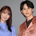 「ビジネス婚－好きになったら離婚します－」記者会見に出席した菅井友香、草川拓弥（C）モデルプレス