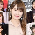 （左上から時計回りに）秋元真夏、高山一実、若月佑美、能條愛未、川後陽菜、斎藤ちはるアナ、和田まあや、（C）モデルプレス