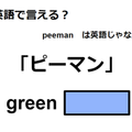 英語で「ピーマン」はなんて言う？ 画像