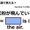 英語で「花粉が飛んでいる」はなんて言う？ 画像