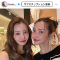 「美人しかいない」板野友美、紗栄子との美麗2SHOTに反響「みなさんピカピカ」 画像