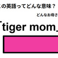 この英語ってどんな意味？「tiger mom」 画像